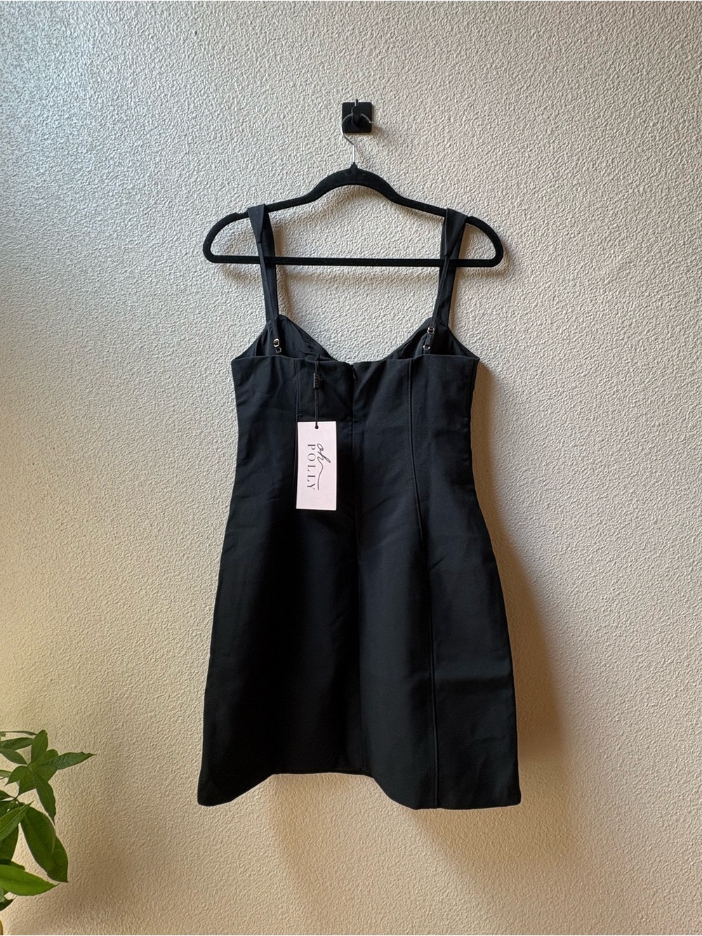 Oh Polly Black Dress with Gold Accent - Picture 8 of 8